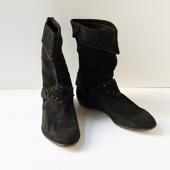 80s - SUSAN BENNIS - WARREN EDWARDS - Boots - Men\'s - 10 - BLK Suede main image 4